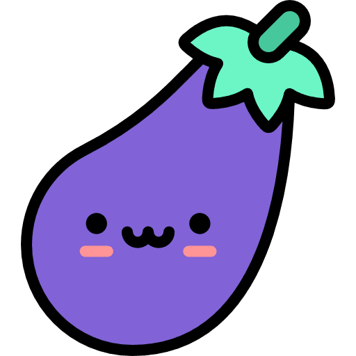 Eggplant healthy food diet food icon