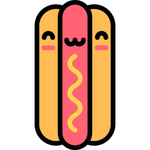 Hot dog junk food hot dog food icon
