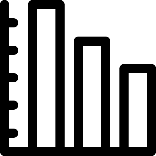 Bar chart ui business statistics icon