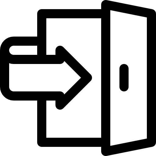 Exit button arrow log out icon