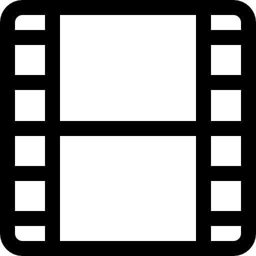 Film music and multimedia film negative film icon