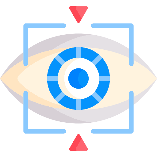 Eye scan eye test eye recognition vision icon Eye scan eye test eye recognition vision icon