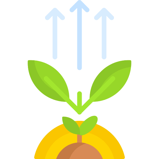 Growth nature plant up arrow icon Growth nature plant up arrow icon