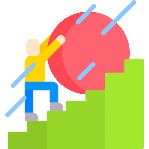 Struggle learning way people icon Struggle learning way people icon