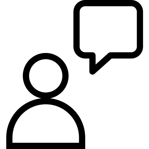Customer people speech conversation icon
