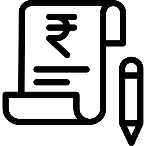 Invoice invoice rupee receipt icon