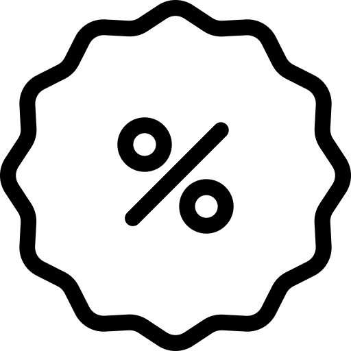 Discount discount business maths icon