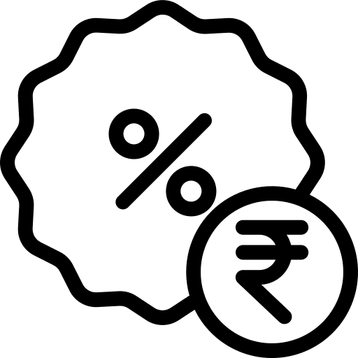 Discount percentage shapes commerce and shopping icon