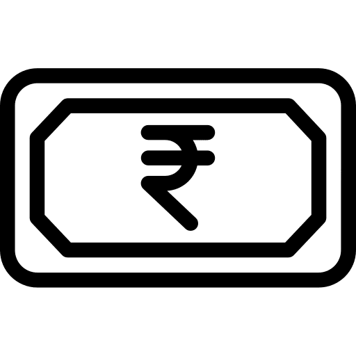 Rupee business and finance money notes icon