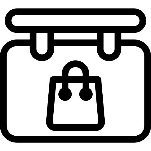 Sign signaling shop business icon