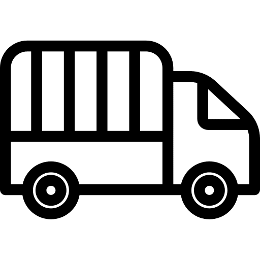 Delivery truck shipping and delivery vehicle transport icon