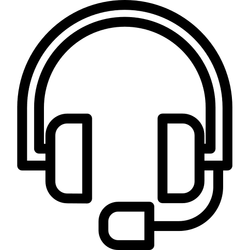 Headset headphones technology communications icon