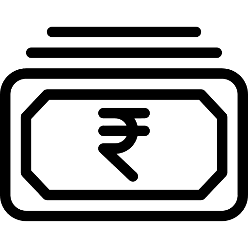 Rupee business and finance exchange business icon