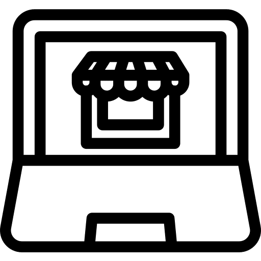 Online shop online store shopping store laptop icon