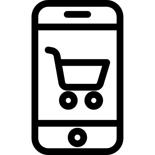 Online shop ui smartphone mobile shopping icon