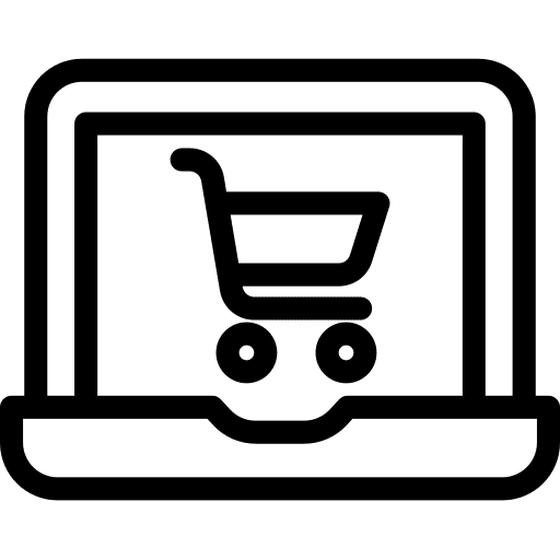 Online shop business and finance online shop commerce icon