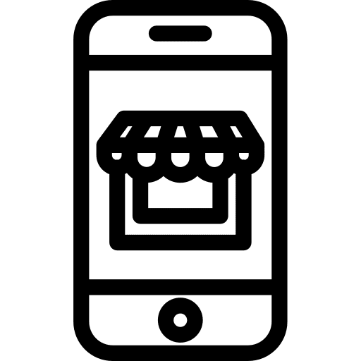 Online shop ecommerce electronics smartphone icon