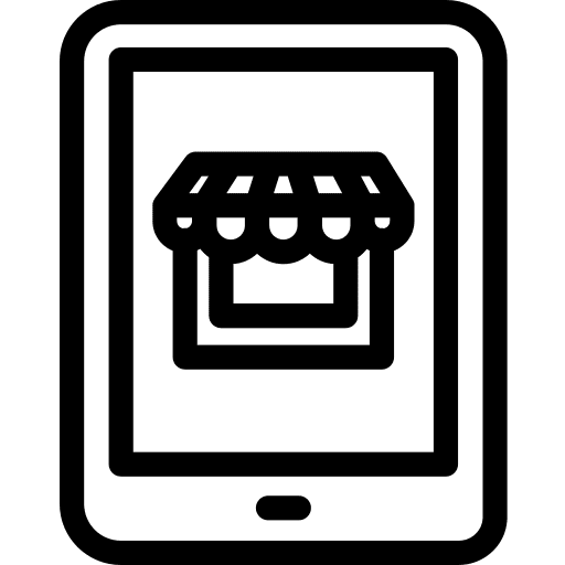 Online shop electronics ipad tablet icon