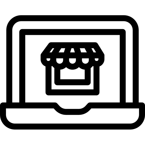 Online shop groceries commerce and shopping laptop icon