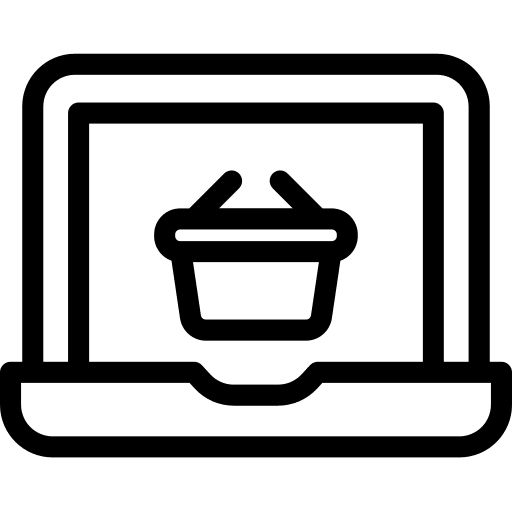 Online shop laptop commerce online shop icon