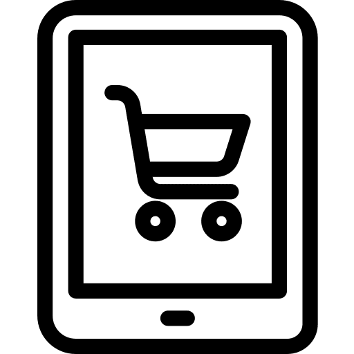 Online shop tablet technology electronics icon