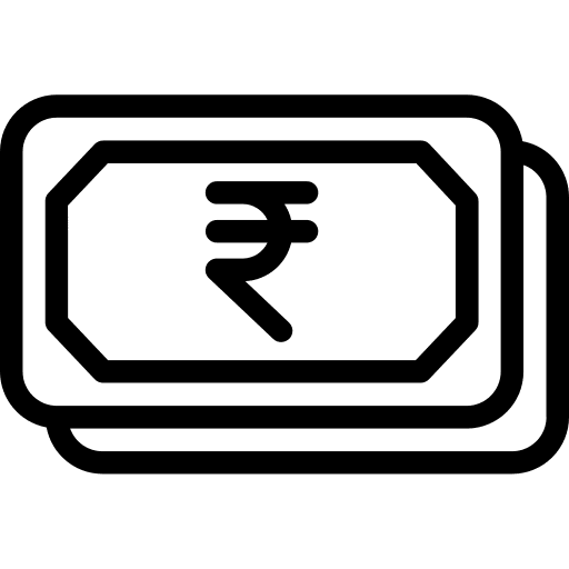 Rupee money bank commerce and shopping icon