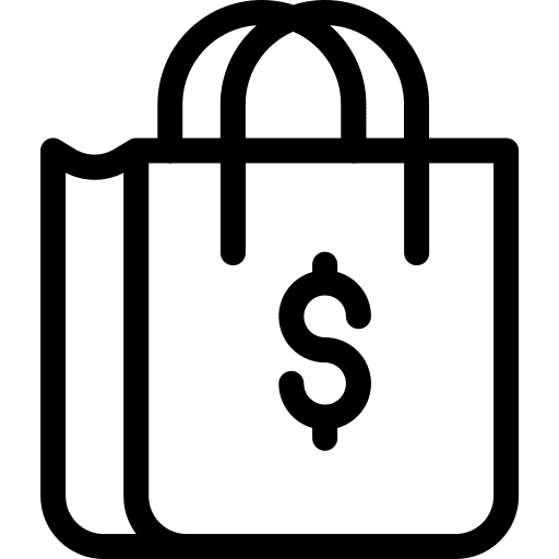 Shopping bag online store commerce and shopping online shop icon