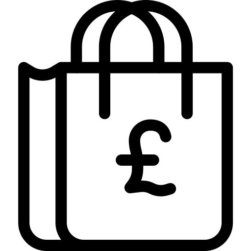 Shopping bag supermarket online shop commerce icon