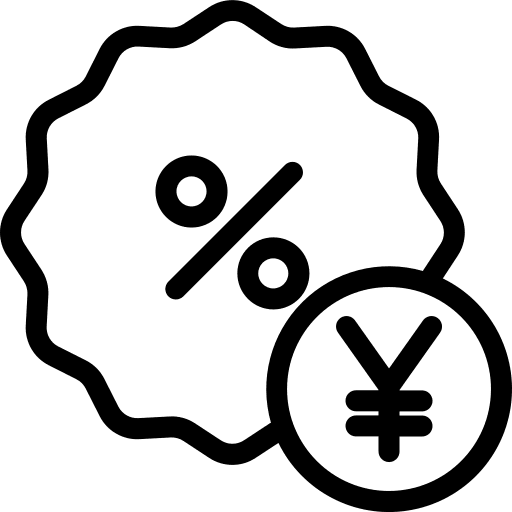 Discount discount commerce and shopping yen icon