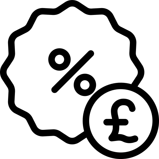 Discount shapes percent commerce and shopping icon