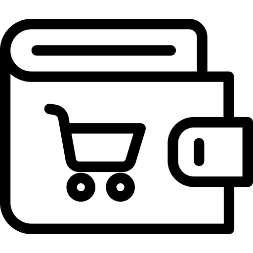 Wallet card money commerce and shopping icon