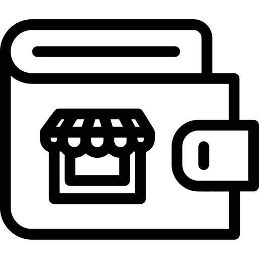 Wallet holder commerce and shopping money icon