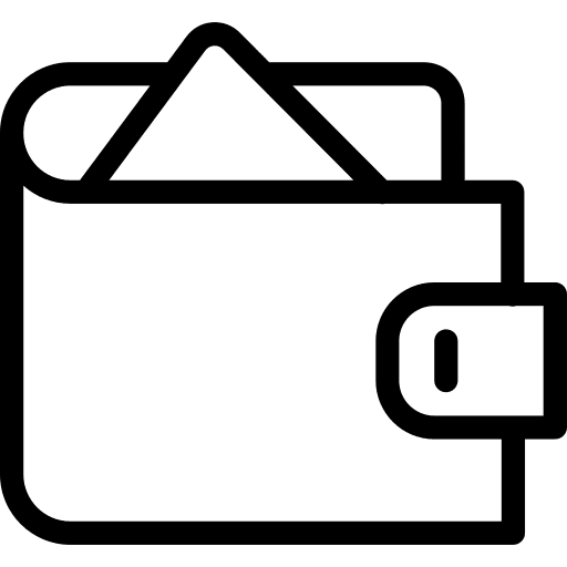 Wallet money commerce and shopping notes icon