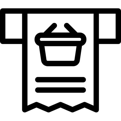 Invoice business commerce and shopping bill icon