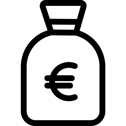 Money bag dollar symbol bank commerce and shopping icon