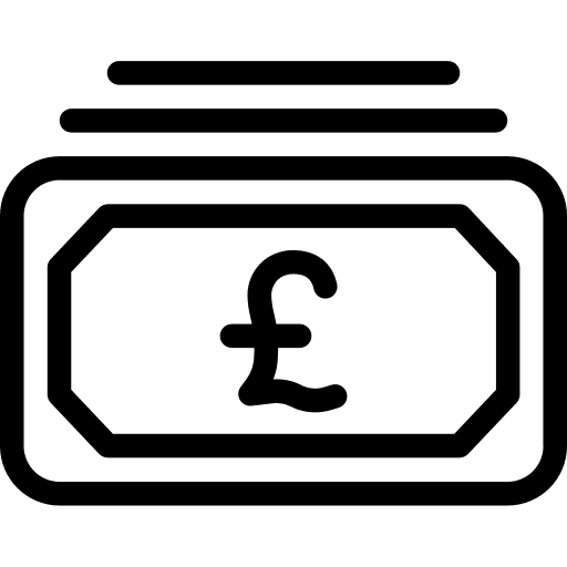 Money currency notes pound icon