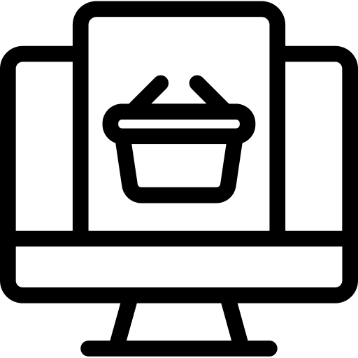 Online shop business and finance online shop commerce icon