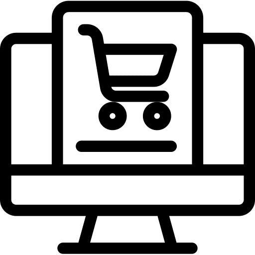 Online shop computer browser online shop icon