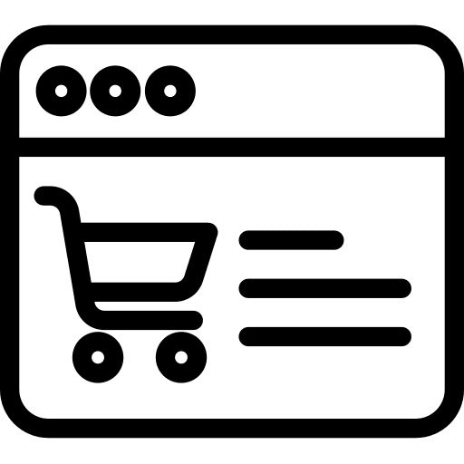 Online shop browser commerce and shopping ecommerce icon