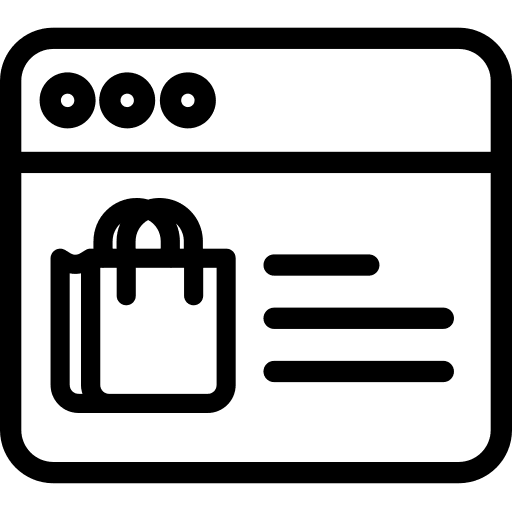 Online shop browser online shop marketing icon