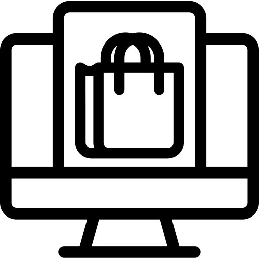 Online shop browser online store multimedia icon