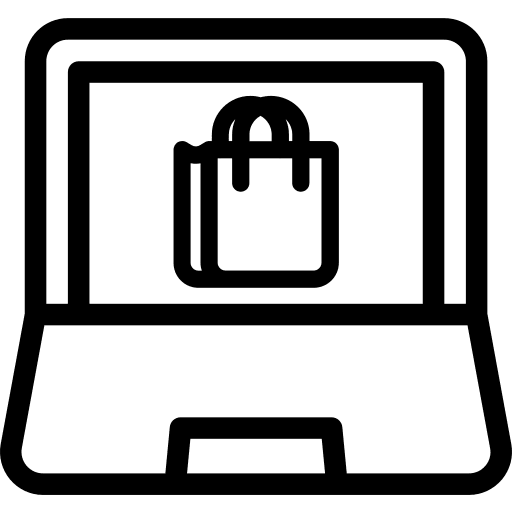 Online shop commerce and shopping business and finance online store icon