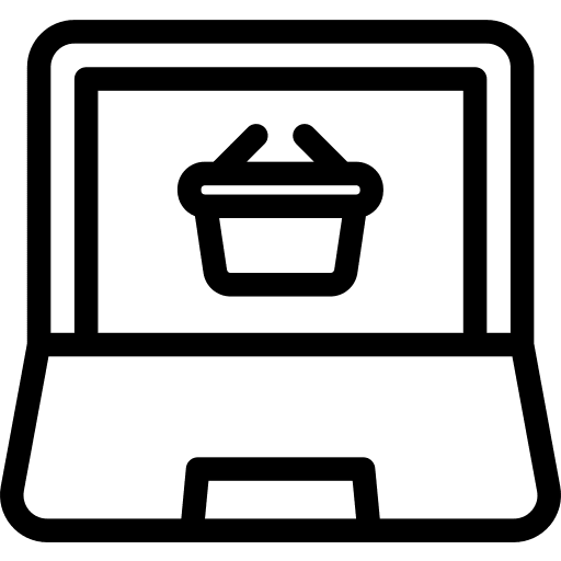 Online shop commerce and shopping shopper online shop icon