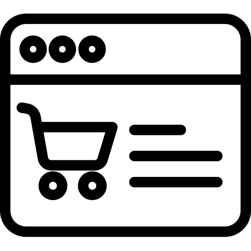 Online shop commerce commerce and shopping online store icon