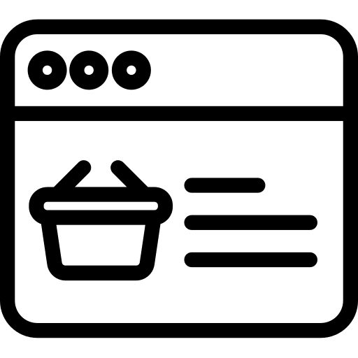 Online shop telephone online shop business and finance icon