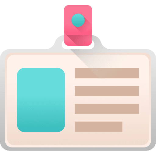 Id card credential identity id card icon