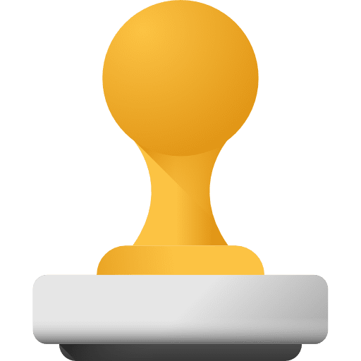 Stamp sign stamp business icon