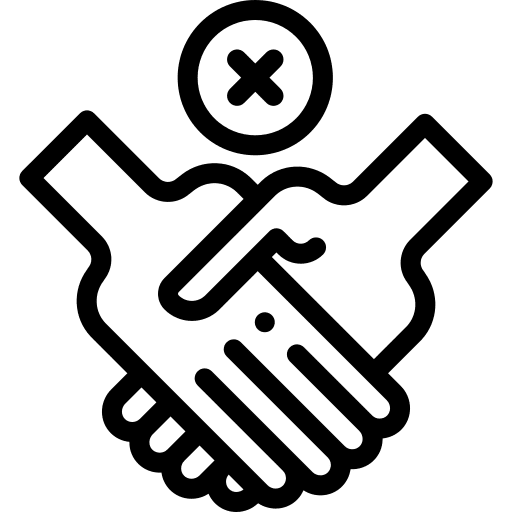 No handshake no touch disease coronavirus icon