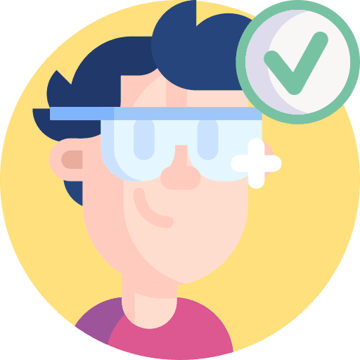 Glasses security safety goggles glasses icon