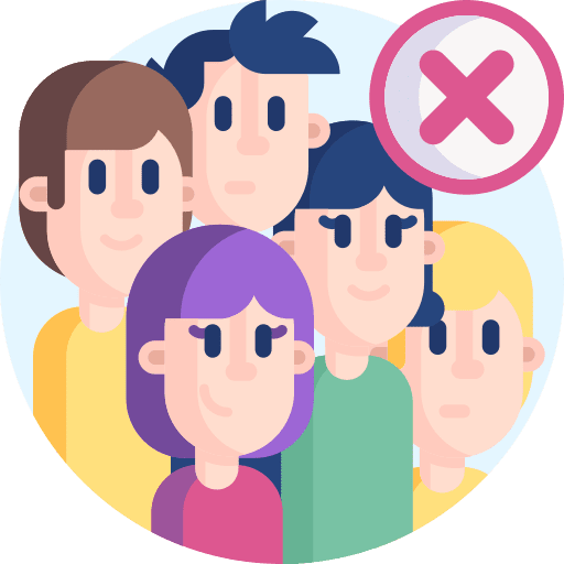 No group signaling no group person icon